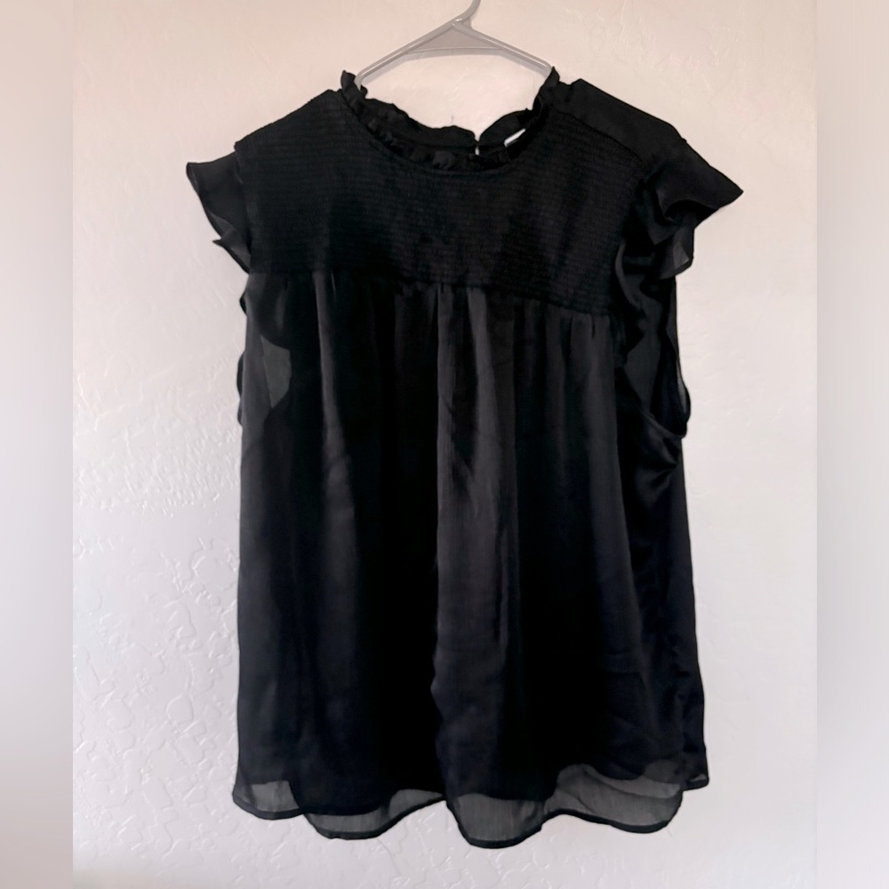 Old Navy black sheer top